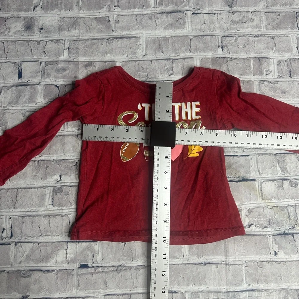 EUC The Children's Place Festive Red Long Sleeve Tee Size 18-24 Months